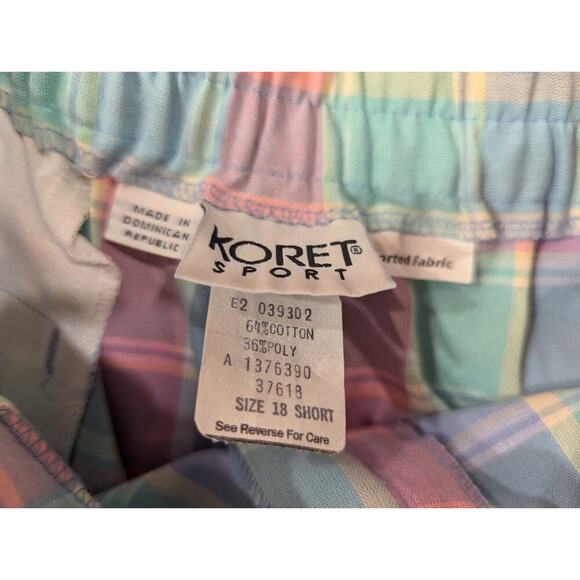 Pretty pastel plaid sport khulottes w/pockets by Koret Sports deadstock NWT, 18 - Picture 4 of 8